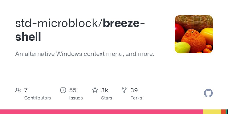 GitHub - std-microblock/breeze-shell: An alternative Windows context menu, and more.