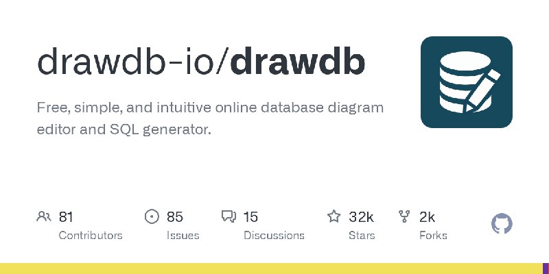 GitHub - drawdb-io/drawdb: Free, simple, and intuitive online database diagram editor and SQL generator.