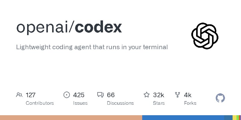 GitHub - openai/codex: Lightweight coding agent that runs in your terminal