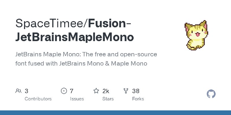 GitHub - SpaceTimee/Fusion-JetBrainsMapleMono: JetBrains Maple Mono: The free and open-source font fused with JetBrains Mono &…