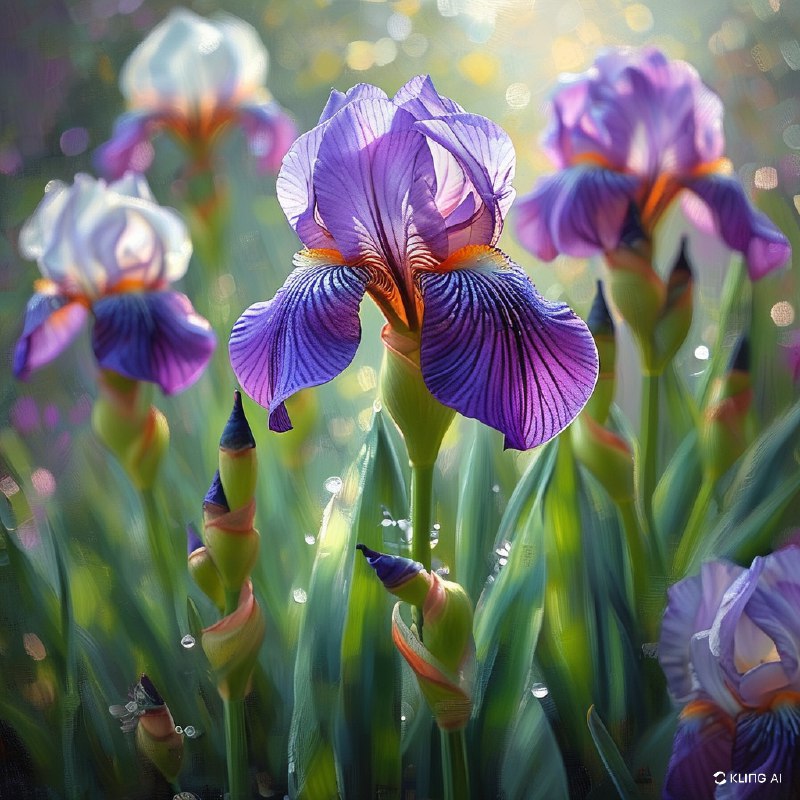 #Bing_Wallpaper静谧的日本鸢尾花园坐落于东京，绽放着紫色和淡紫色的鲜艳色彩