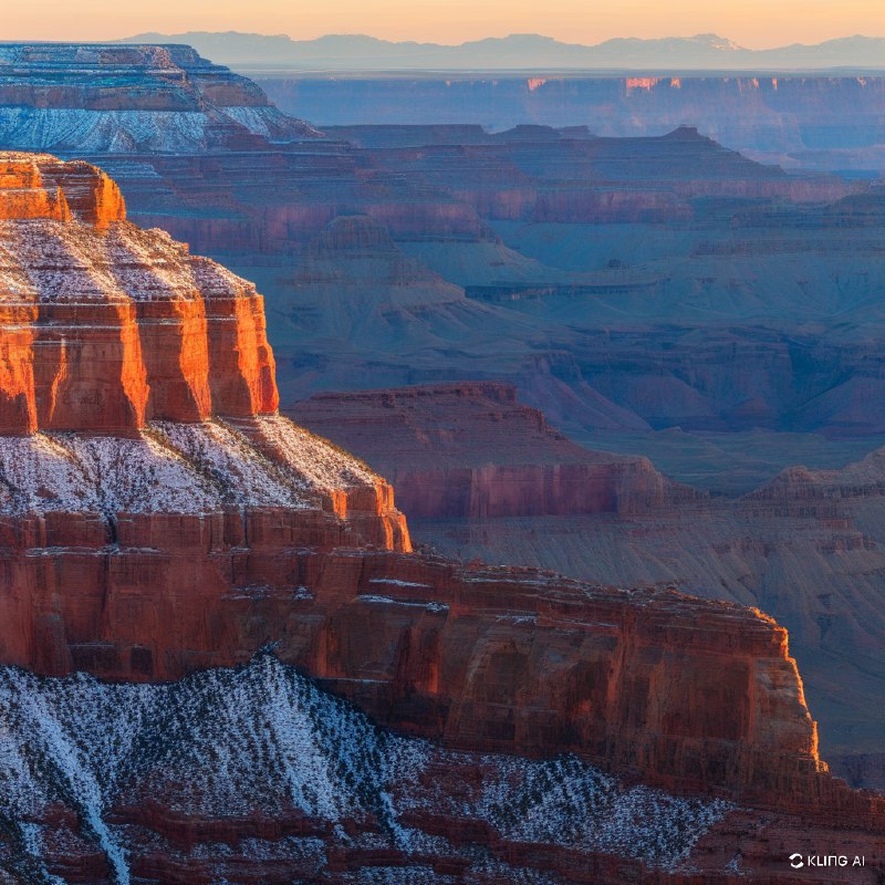 #Bing_Wallpaper“雄伟的祆教神庙无缝地融入亚利桑那州美国大峡谷崎岖的悬崖之中，在日落时分展现出壮丽的景象