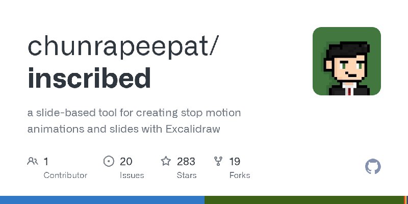 GitHub - chunrapeepat/inscribed: a slide-based tool for creating stop motion animations and slides with Excalidraw