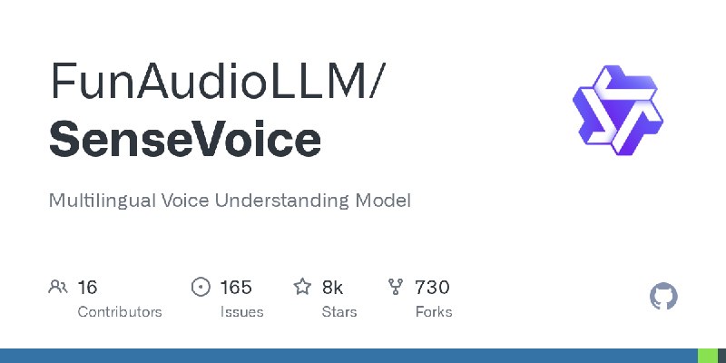 GitHub - FunAudioLLM/SenseVoice: Multilingual Voice Understanding Model