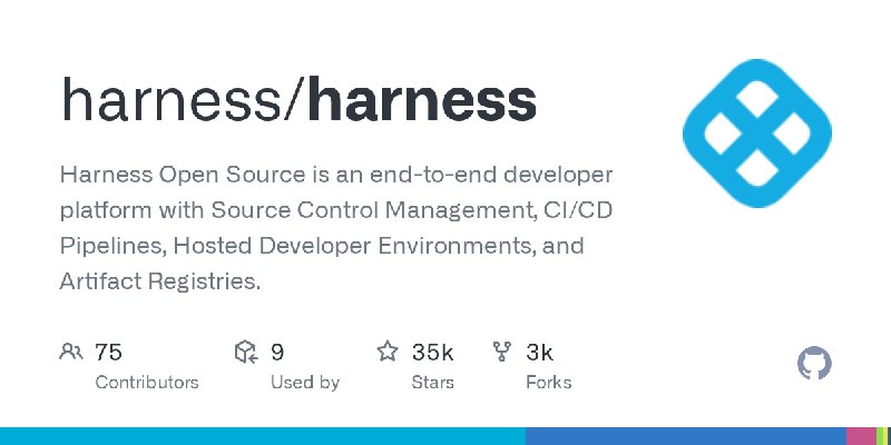 GitHub - harness/harness: Harness Open Source is an end-to-end developer platform with Source Control Management, CI/CD Pipelines…