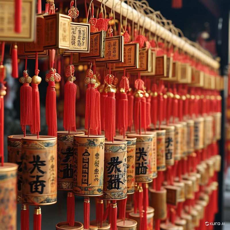 #Bing_Wallpaper"江苏省南京夫子庙里充满活力和沉浸感的新年祝福场景