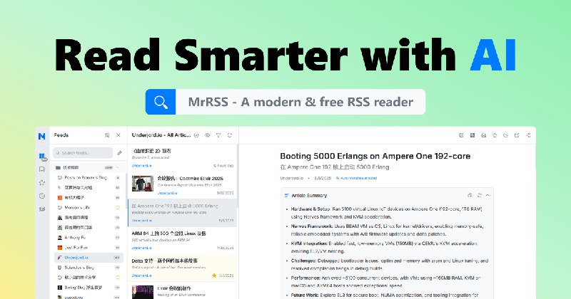 GitHub - WCY-dt/MrRSS: A modern, cross-platform, and free AI RSS reader. 一个现代化、跨平台且免费的 AI RSS 阅读器.