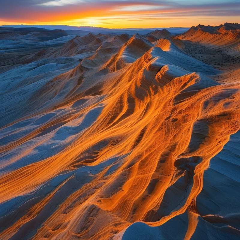 #Bing_Wallpaper“雄伟的砂岩地貌，历经时间的雕琢，形似凝固的波浪，于美国犹他州凯恩维尔附近的黄金时刻捕捉到的景象