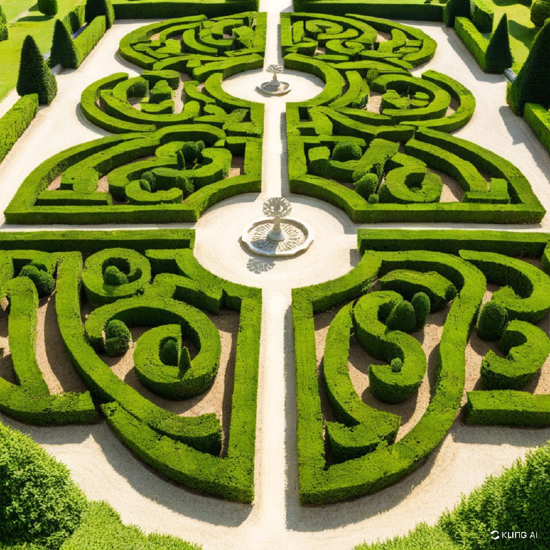 #Bing_Wallpaper在被誉为标志性建筑的法国卢瓦尔河谷维朗德里城堡中，有一处令人叹为观止的几何花园设计