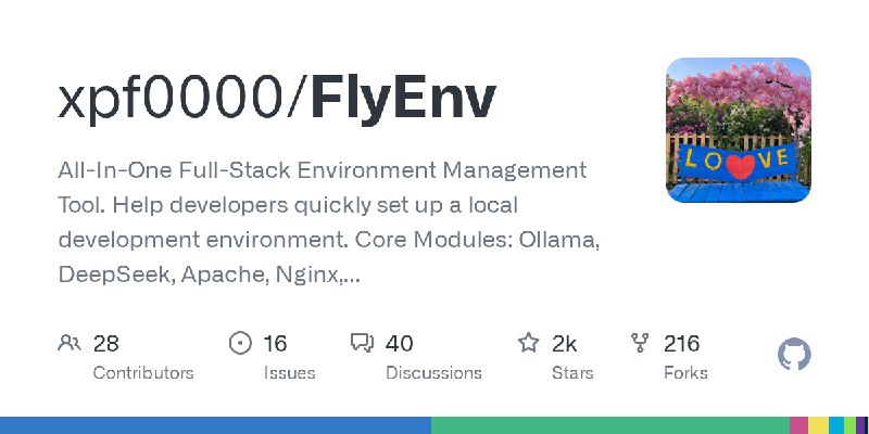 GitHub - xpf0000/FlyEnv: All-In-One Full-Stack Environment Management Tool. Help developers quickly set up a local development…