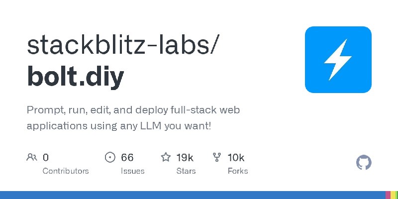 GitHub - stackblitz-labs/bolt.diy: Prompt, run, edit, and deploy full-stack web applications using any LLM you want!