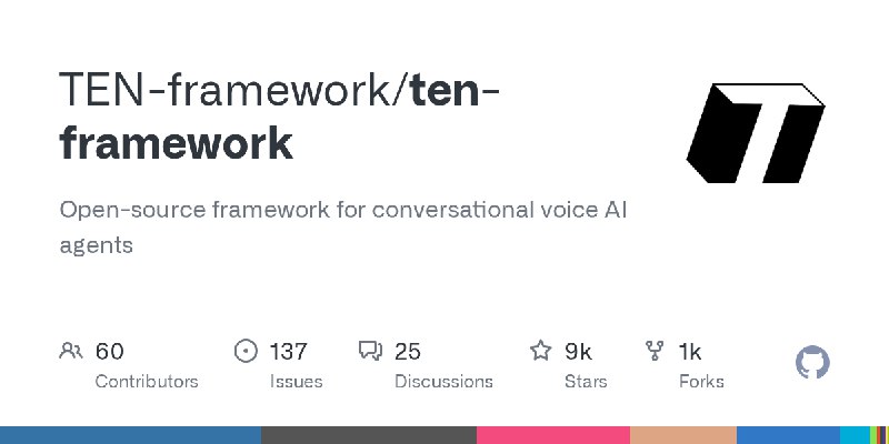 GitHub - TEN-framework/ten-framework: Open-source framework for conversational voice AI agents