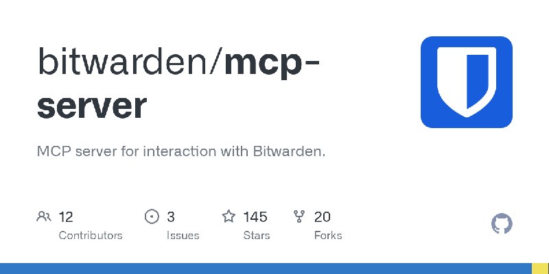 GitHub - bitwarden/mcp-server: MCP server for interaction with Bitwarden.
