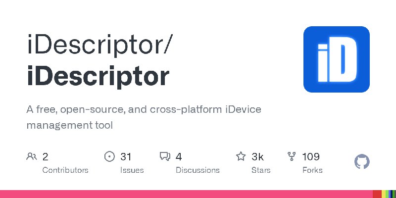 GitHub - iDescriptor/iDescriptor: A free, open-source, and cross-platform iDevice management tool