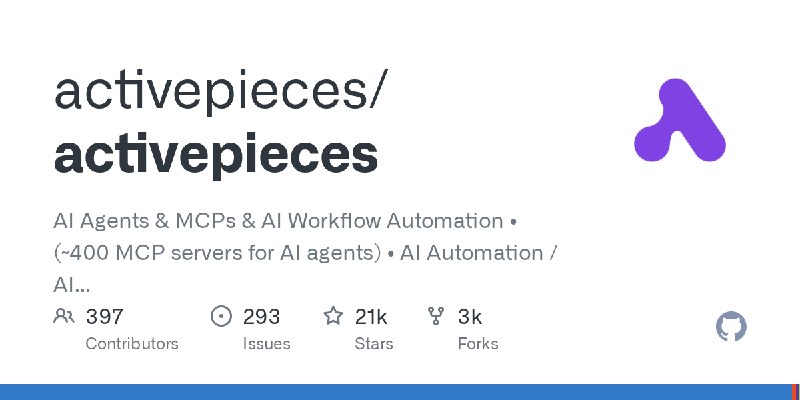 GitHub - activepieces/activepieces: AI Agents & MCPs & AI Workflow Automation • (~400 MCP servers for AI agents) • AI Automation…