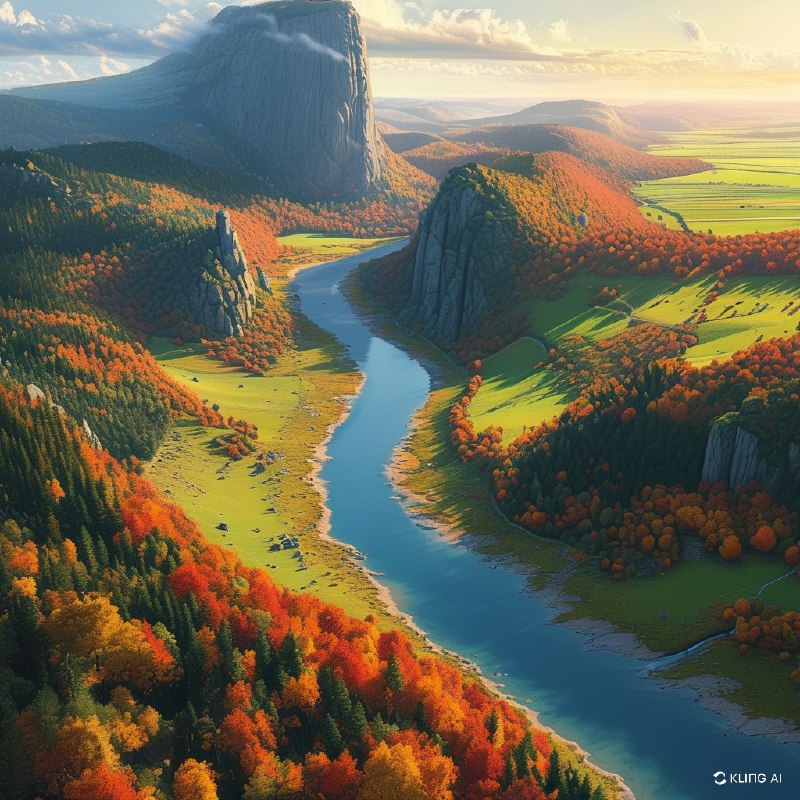 #Bing_Wallpaper航拍视角下的比利时布永广袤秋季景观，捕捉着雄伟的“巨人安息之地”