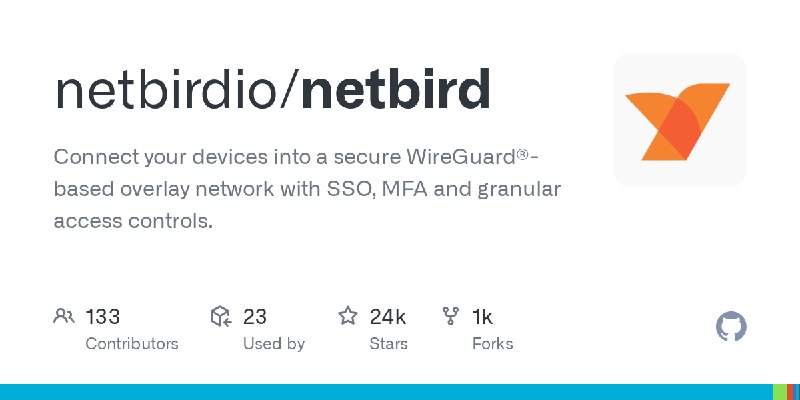 GitHub - netbirdio/netbird: Connect your devices into a secure WireGuard®-based overlay network with SSO, MFA and granular access…