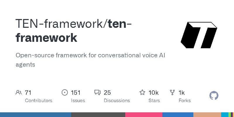 GitHub - TEN-framework/ten-framework: Open-source framework for conversational voice AI agents