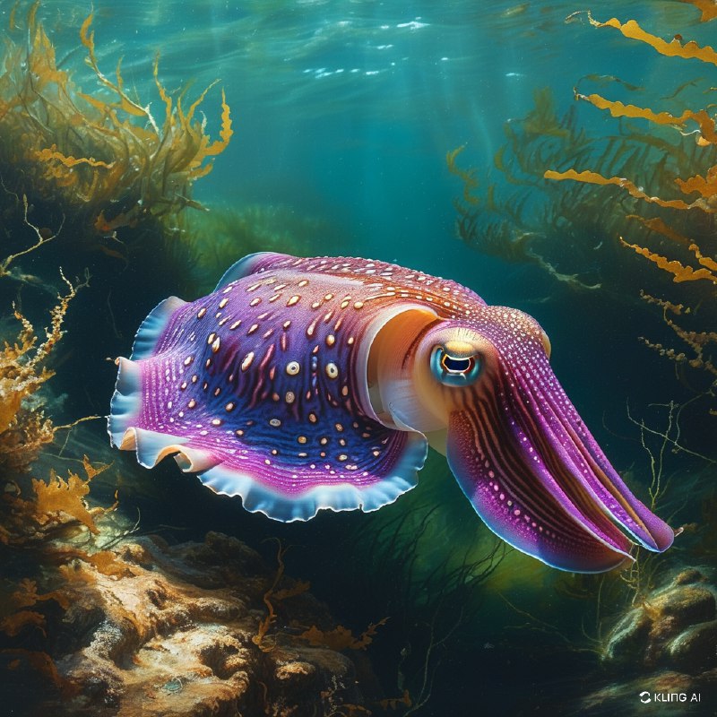 #Bing_Wallpaper在南澳大利亚怀阿拉附近的斯宾塞湾碧绿的水域中，一个超现实的水下场景展现出生命的旺盛景象，一群令人着迷的伞状墨鱼成为焦点