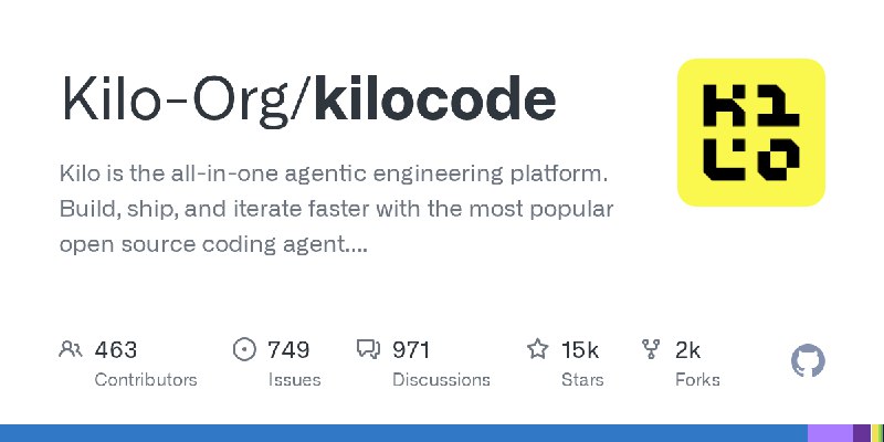 GitHub - Kilo-Org/kilocode: Kilo is the all-in-one agentic engineering platform. Build, ship, and iterate faster with the most…