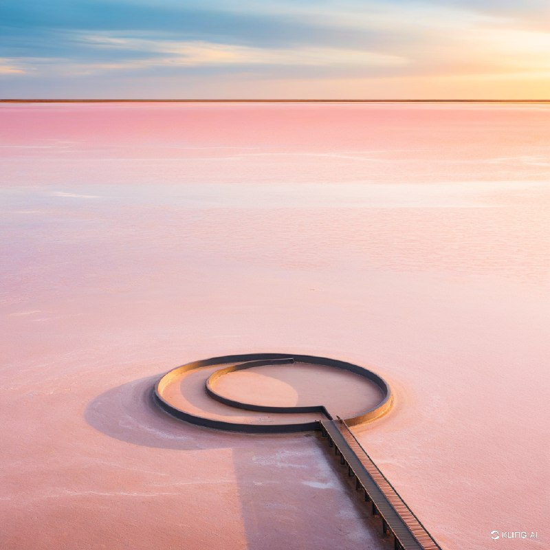 #Bing_Wallpaper“维多利亚州澳大利亚蒂莱尔湖那广阔而空灵的盐湖景观，被落日的金色光辉笼罩