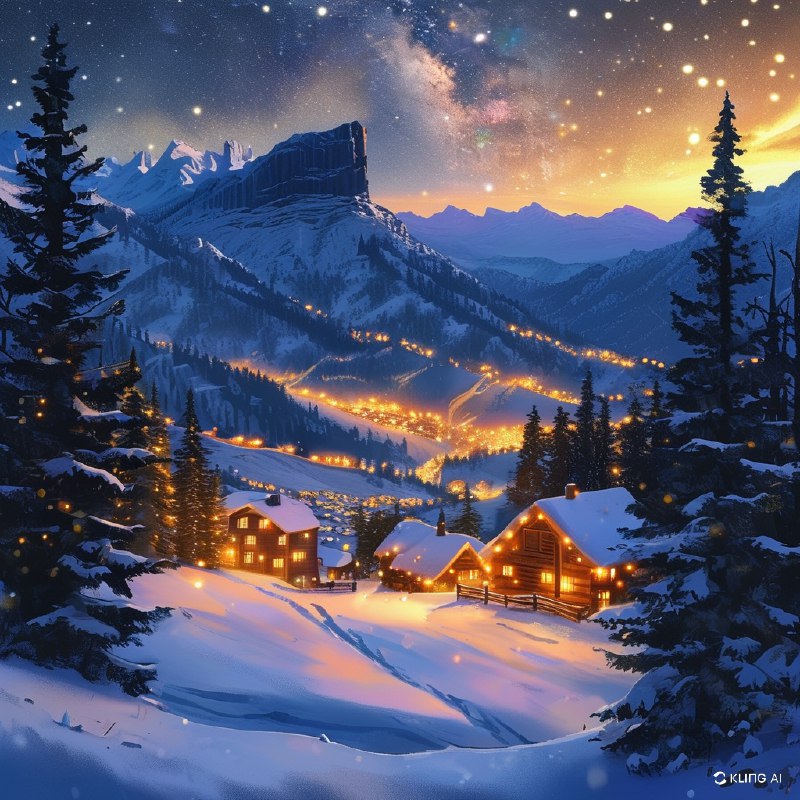 #Bing_Wallpaper"神秘的黄昏降临鹿谷，犹他州帕克城，这是一片迷人的冬季仙境