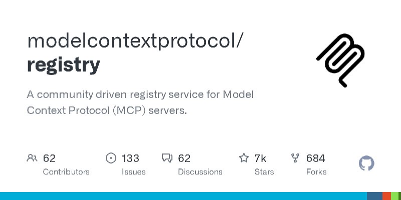 GitHub - modelcontextprotocol/registry: A community driven registry service for Model Context Protocol (MCP) servers.