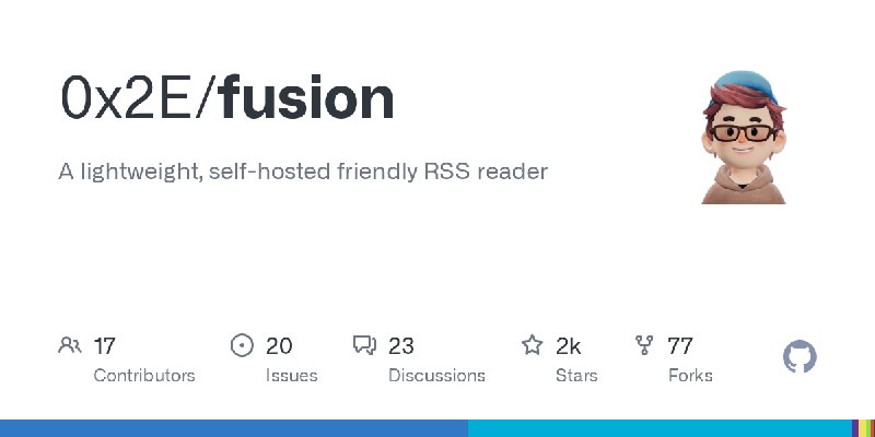 GitHub - 0x2E/fusion: A lightweight, self-hosted friendly RSS reader
