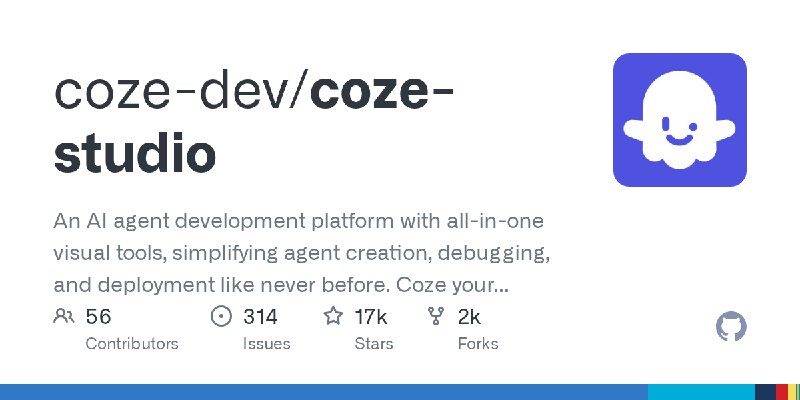 GitHub - coze-dev/coze-studio: An AI agent development platform with all-in-one visual tools, simplifying agent creation, debugging…