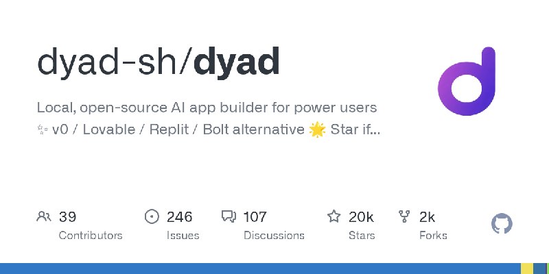 GitHub - dyad-sh/dyad: Local, open-source AI app builder for power users ✨ v0 / Lovable / Replit / Bolt alternative 🌟 Star if you…