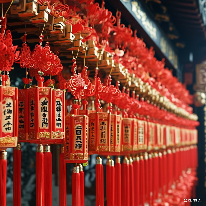 #Bing_Wallpaper"江苏省南京夫子庙里充满活力和沉浸感的新年祝福场景