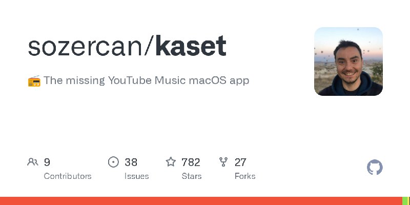 GitHub - sozercan/kaset: 📻 The missing YouTube Music macOS app