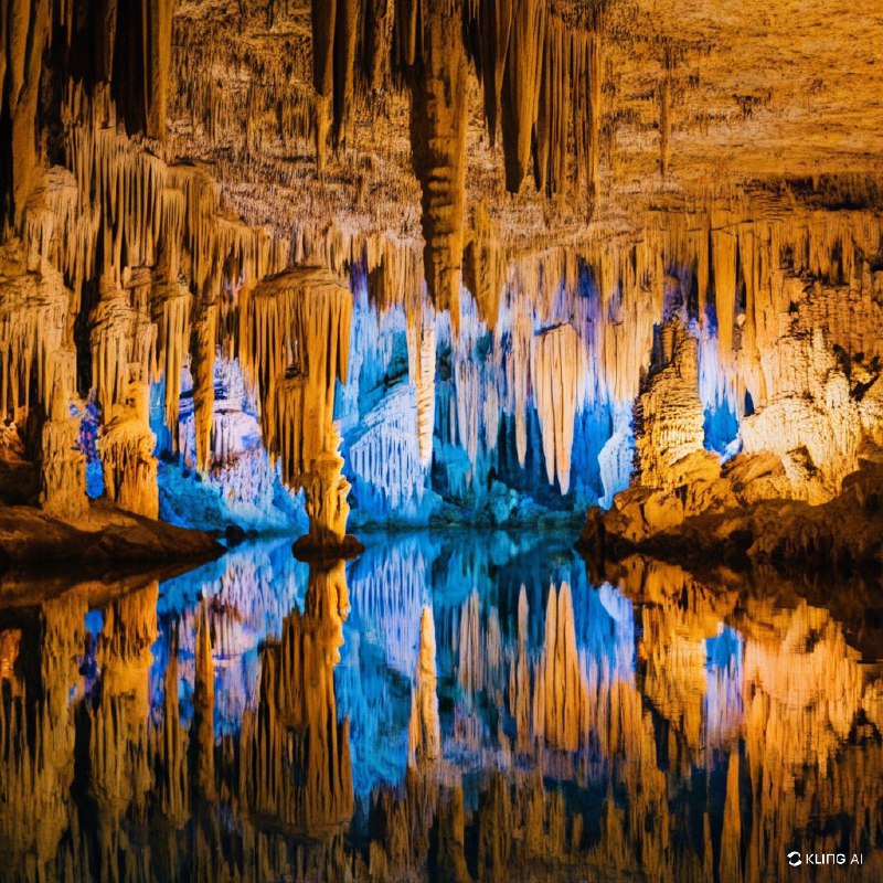 #Bing_Wallpaper位于意大利撒丁岛的一座壮丽的海神石洞，如同神灵的居所