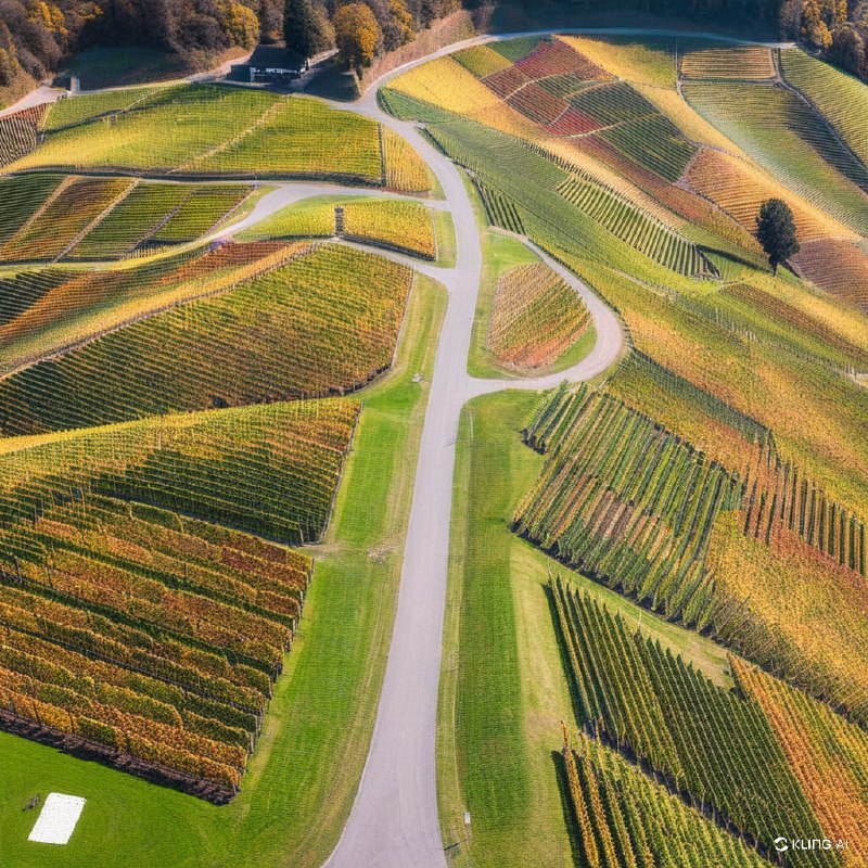 引以为豪的传统秋季葡萄园的鸟瞰图，瓦恩哈尔特，黑森林，德国引以为豪的传统秋季葡萄园的鸟瞰图，瓦恩哈尔特，黑森林，德国