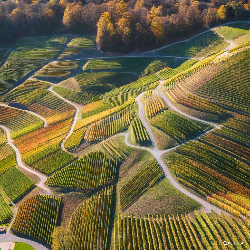 引以为豪的传统秋季葡萄园的鸟瞰图，瓦恩哈尔特，黑森林，德国引以为豪的传统秋季葡萄园的鸟瞰图，瓦恩哈尔特，黑森林，德国