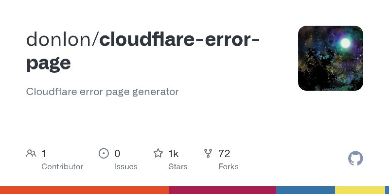 GitHub - donlon/cloudflare-error-page: Cloudflare error page generator