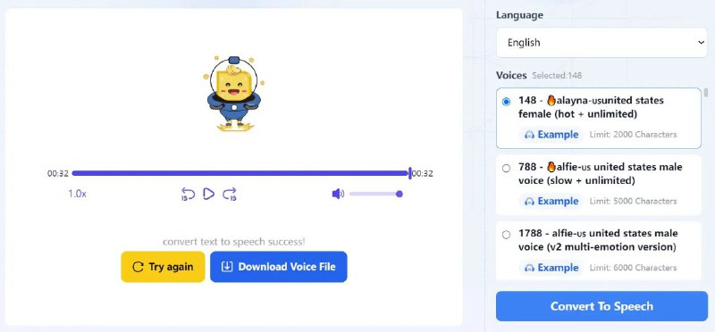Text to Speech - 在线免费文本转语音