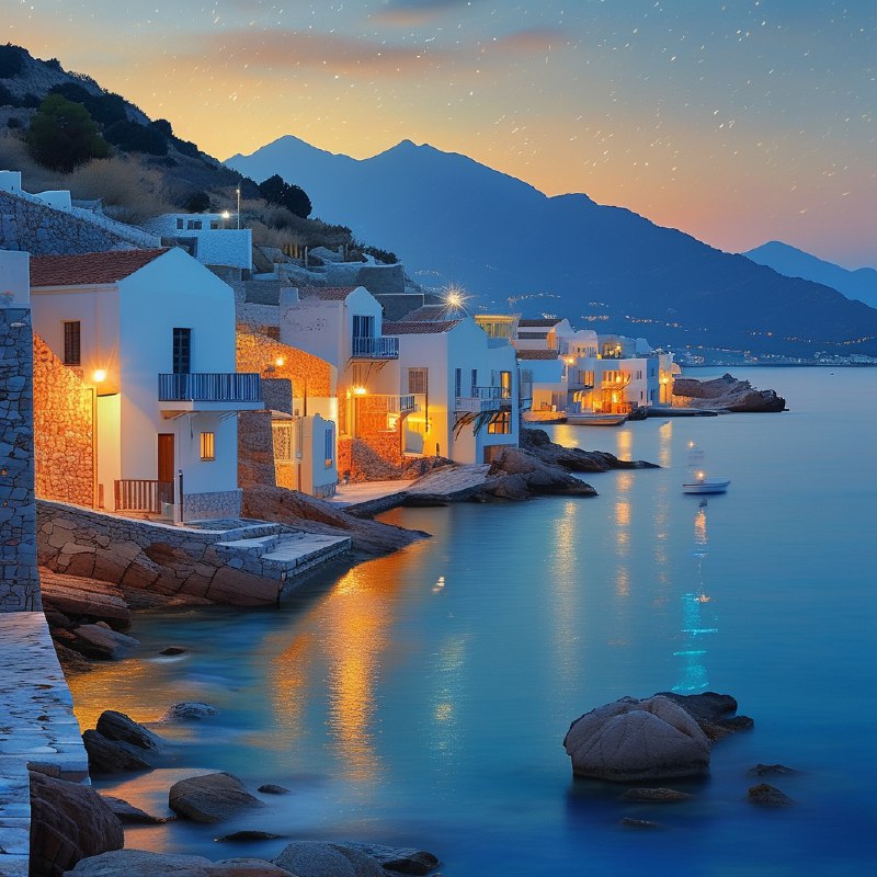 #Bing_Wallpaper“希腊基克拉泽斯群岛中的纳克索斯岛在暮色中显得格外迷人