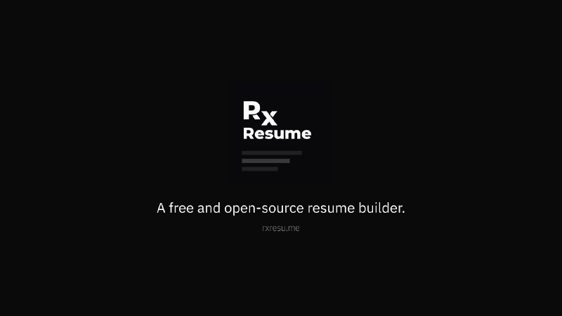Reactive Resume — A free and open-source resume builder