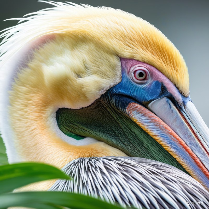 #Bing_Wallpaper特写描绘了一只棕色鹈鹕安静地栖息在柔和的绿色树叶间，以照片般的写实精度捕捉其鲜明细节