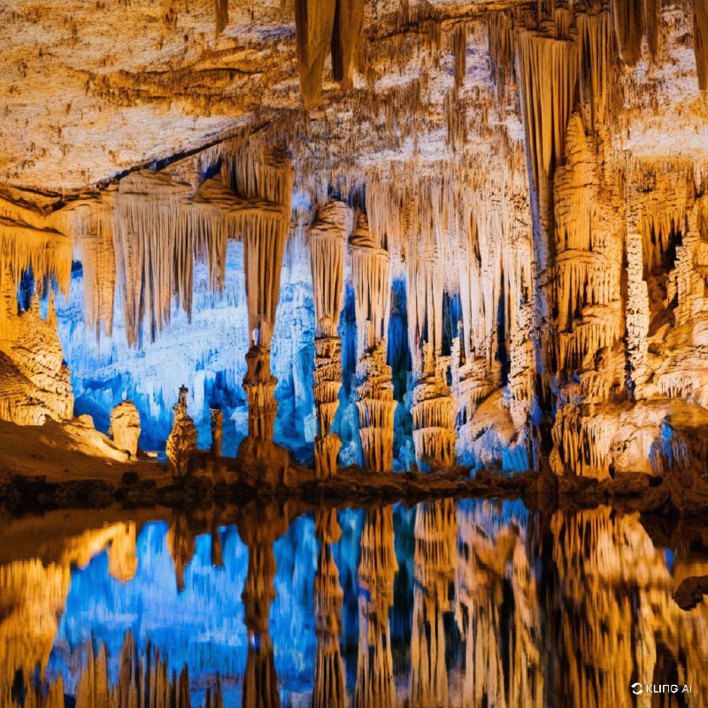 #Bing_Wallpaper位于意大利撒丁岛的一座壮丽的海神石洞，如同神灵的居所