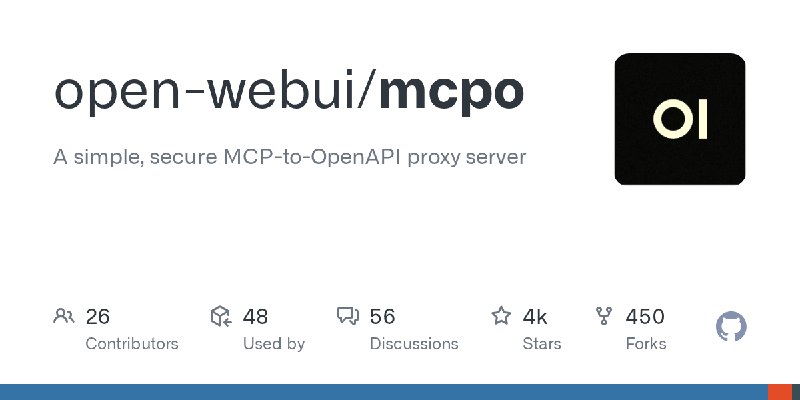 GitHub - open-webui/mcpo: A simple, secure MCP-to-OpenAPI proxy server