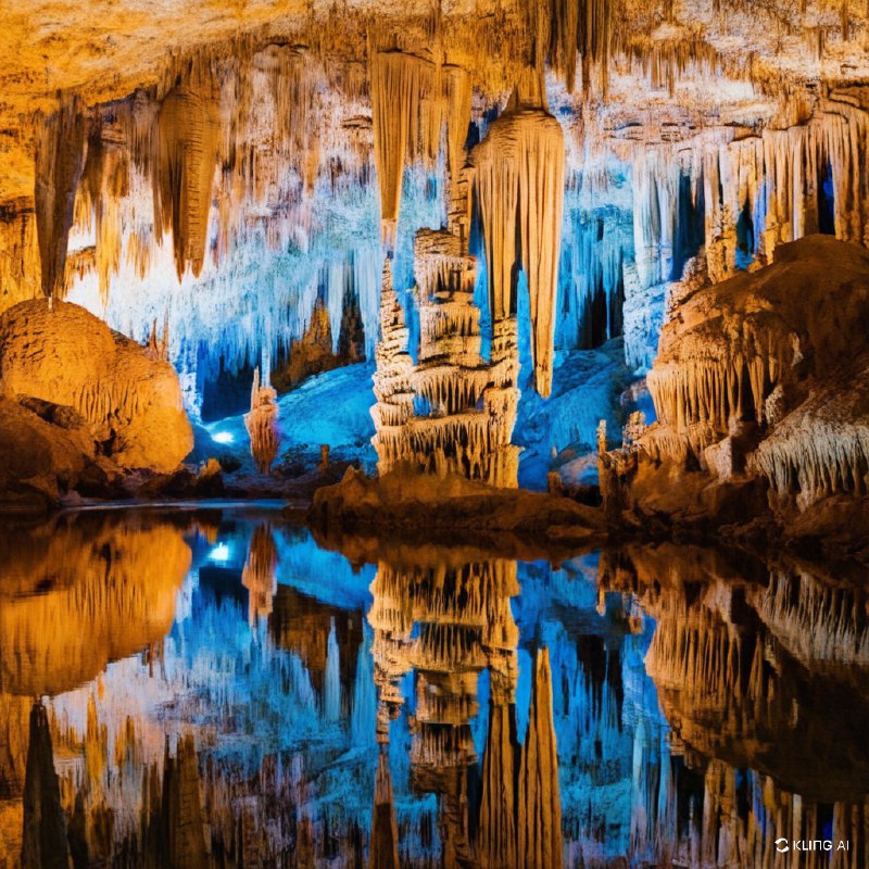 #Bing_Wallpaper位于意大利撒丁岛的一座壮丽的海神石洞，如同神灵的居所