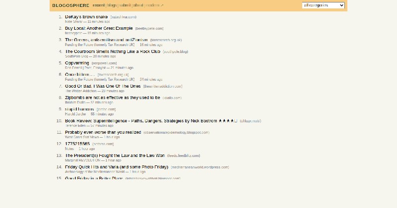 Blogosphere - Frontpage of the indieweb