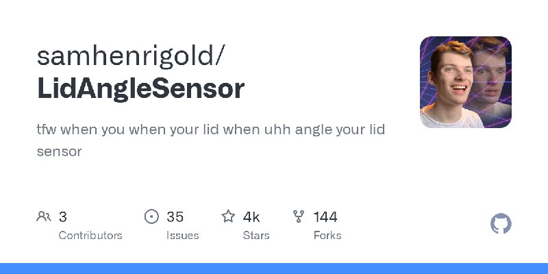GitHub - samhenrigold/LidAngleSensor: tfw when you when your lid when uhh angle your lid sensor