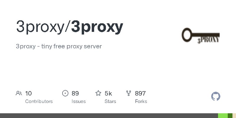 GitHub - 3proxy/3proxy: 3proxy - tiny free proxy server