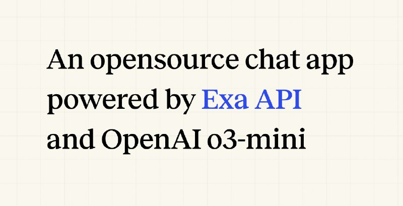 Exa & o3-mini chat app