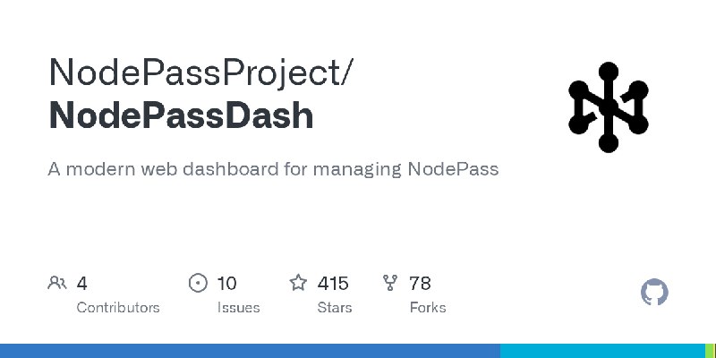 GitHub - NodePassProject/NodePassDash: A modern web dashboard for managing NodePass