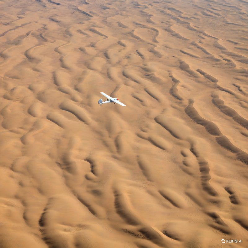 #Bing_Wallpaper“俯瞰广袤的纳米比亚沙漠，这片金色的沙丘延绵不绝，其复杂的纹理与流畅的图案由风塑造