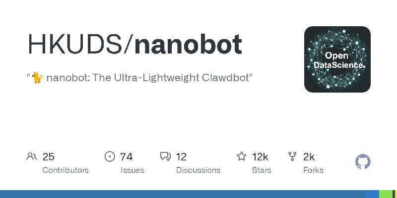 GitHub - HKUDS/nanobot: 